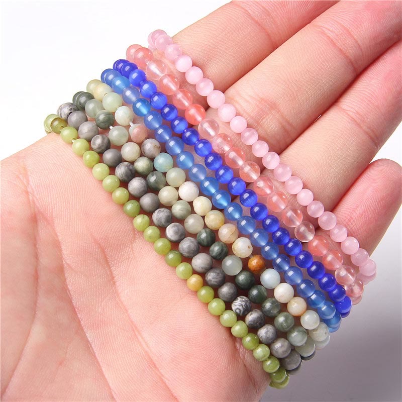 Buddha Stones 4 mm Diverse Steen Kristal Mini Kralen Genezende Armband - image 74