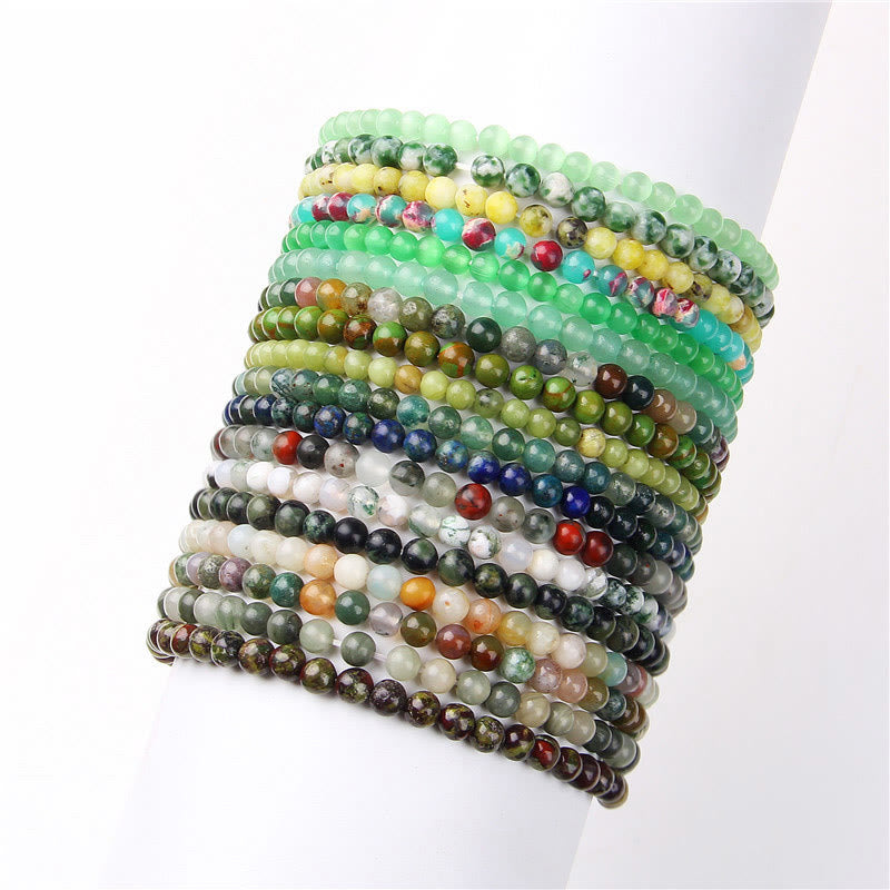 Buddha Stones 4 mm Diverse Steen Kristal Mini Kralen Genezende Armband - image 73