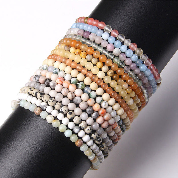 Buddha Stones 4 mm Diverse Steen Kristal Mini Kralen Genezende Armband - image 79
