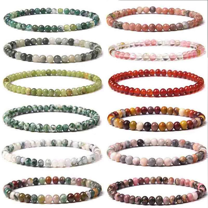 Buddha Stones 4 mm Diverse Steen Kristal Mini Kralen Genezende Armband - image 80