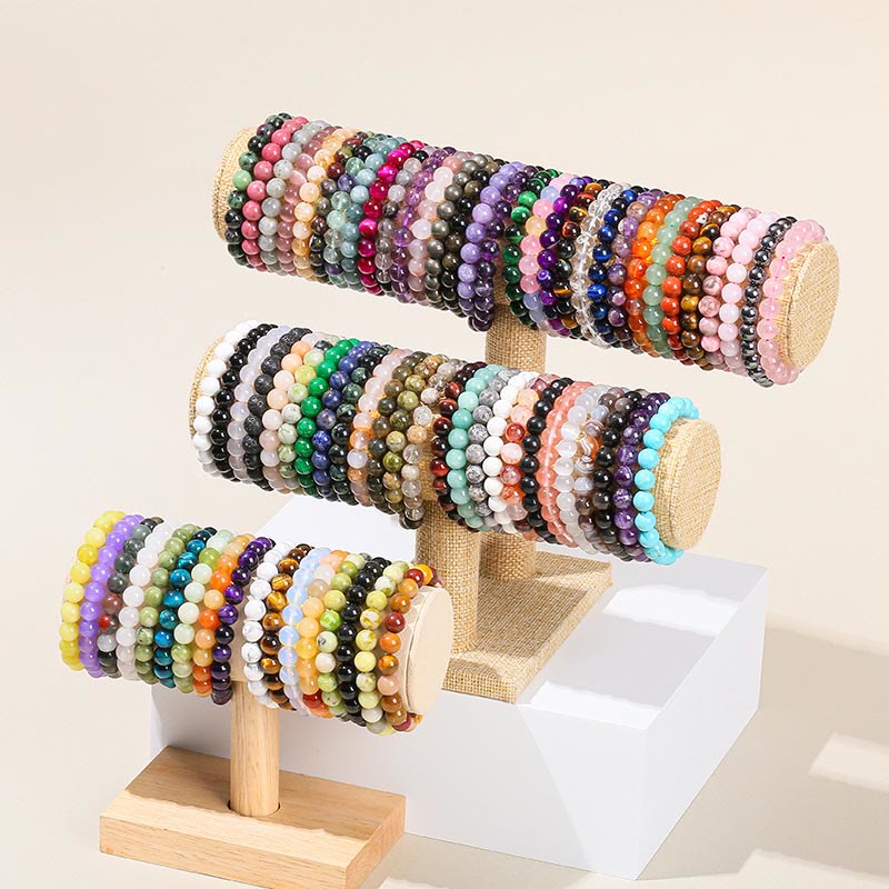 Buddha Stones Diverse kristallen, amethist, groene aventurijn en rozenkwarts, helende Armband - image 1