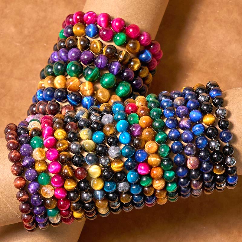 Buddha Stones Diverse Armband met tijgeroogmotief voor zelfvertrouwen - image 0