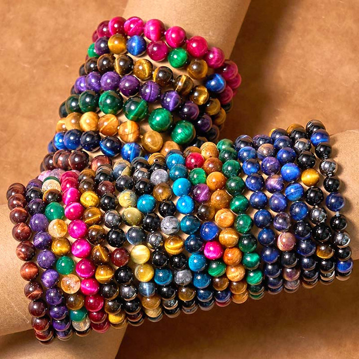 Buddha Stones Diverse Armband met tijgeroogmotief voor zelfvertrouwen - image 0
