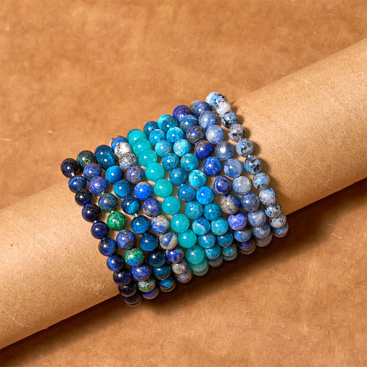 Buddha Stones Laat het verleden los - Blauwe serie, kalmte en rust Armband - image 0