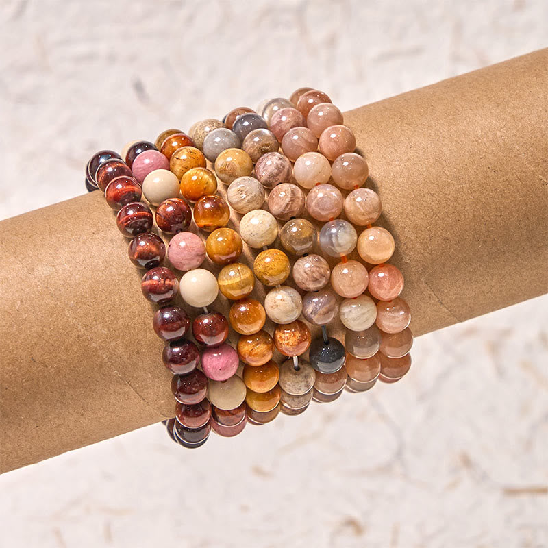 Buddha Stones Inspireer creativiteit Oranje Rode Serie Passie Moed Armband - image 3