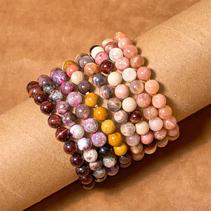 Buddha Stones Inspireer creativiteit Oranje Rode Serie Passie Moed Armband - image 0