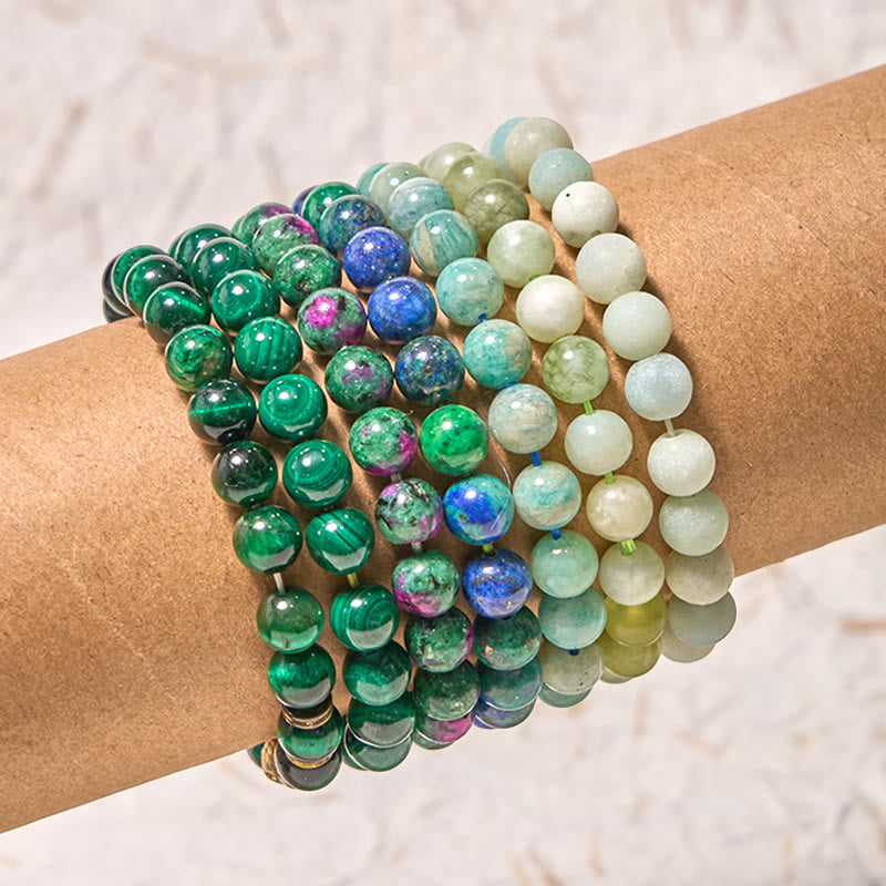 Buddha Stones Love Self Green Series Calm Balance Support Armband - image 0