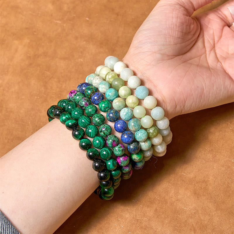 Buddha Stones Love Self Green Series Calm Balance Support Armband - image 1