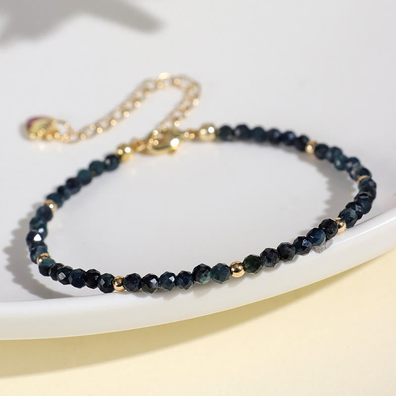 Buddha Stones Armband met indicoliet toermalijn en koperen kralen - image 10