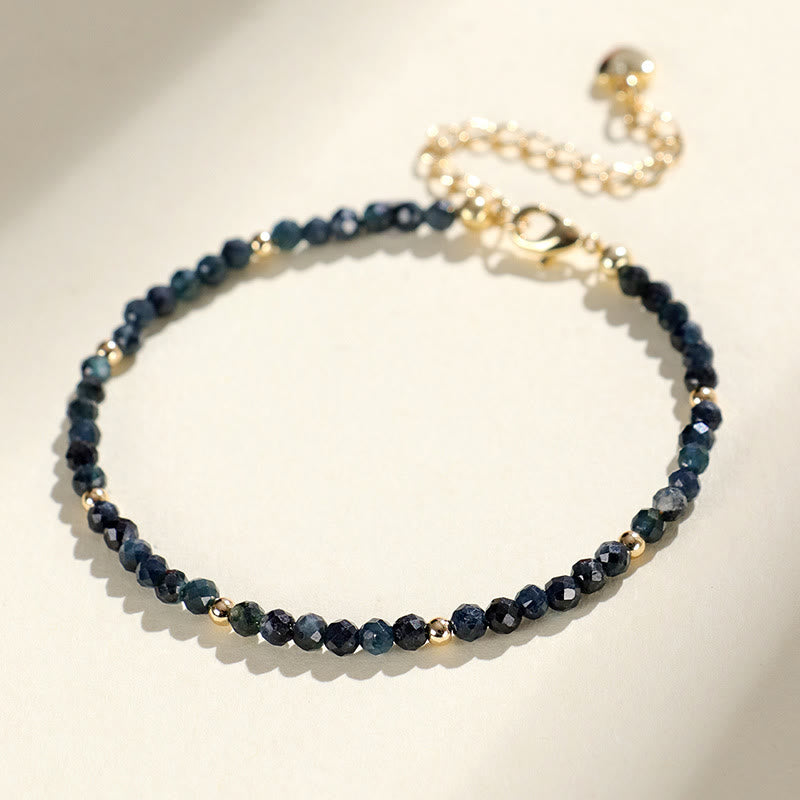 Buddha Stones Armband met indicoliet toermalijn en koperen kralen - image 4
