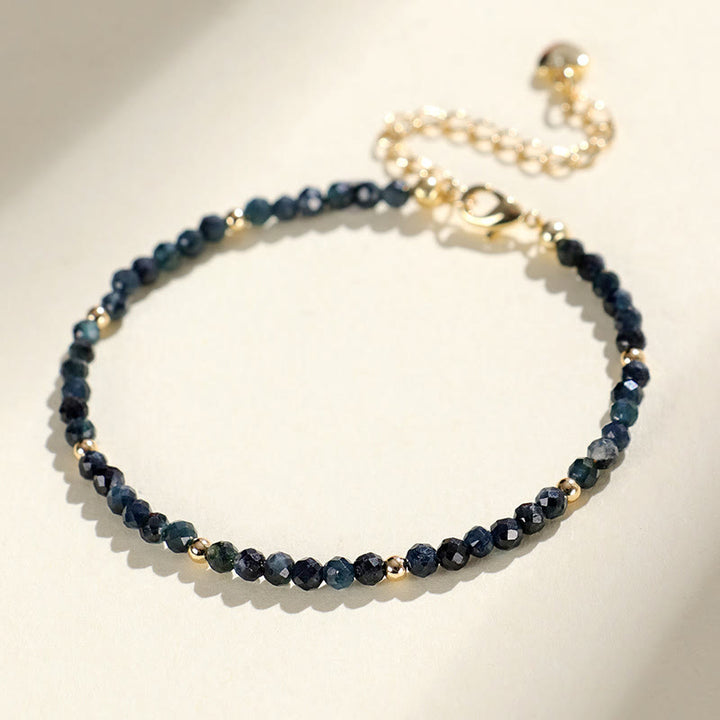 Buddha Stones Armband met indicoliet toermalijn en koperen kralen - image 4