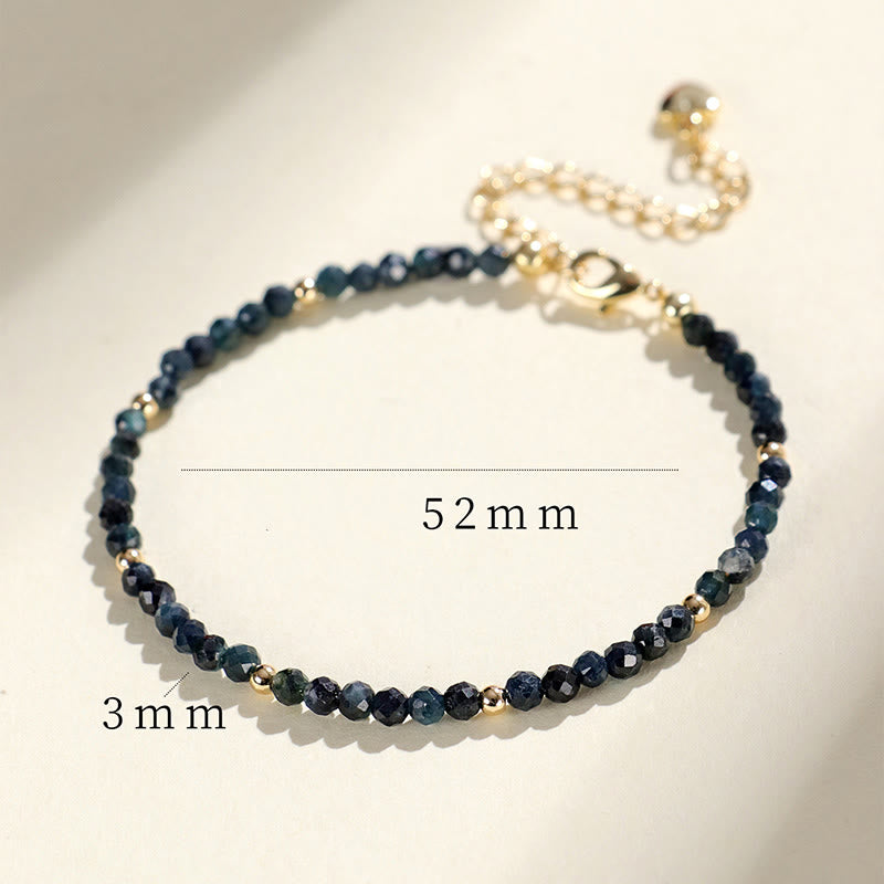 Buddha Stones Armband met indicoliet toermalijn en koperen kralen - image 11