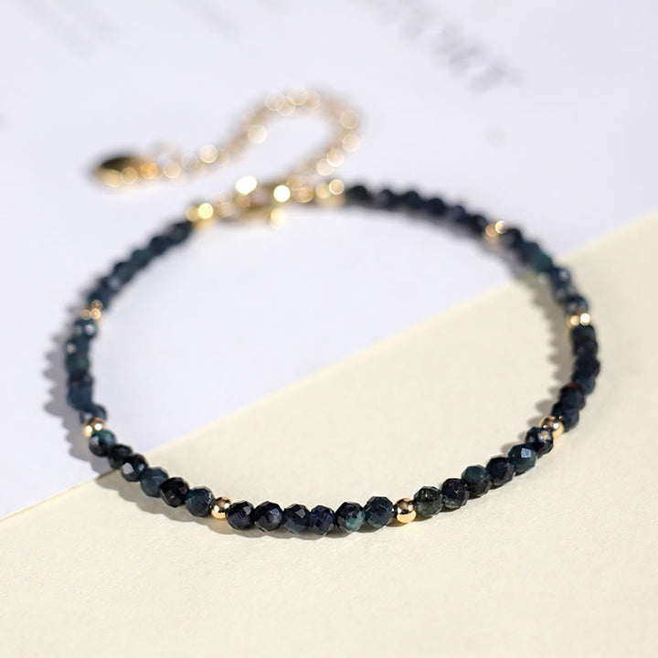 Buddha Stones Armband met indicoliet toermalijn en koperen kralen - image 9