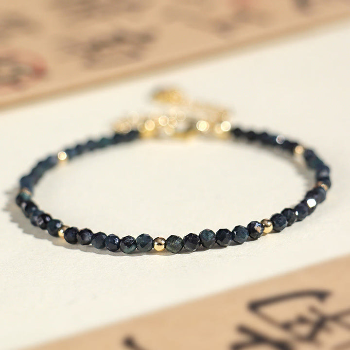 Buddha Stones Armband met indicoliet toermalijn en koperen kralen - image 6