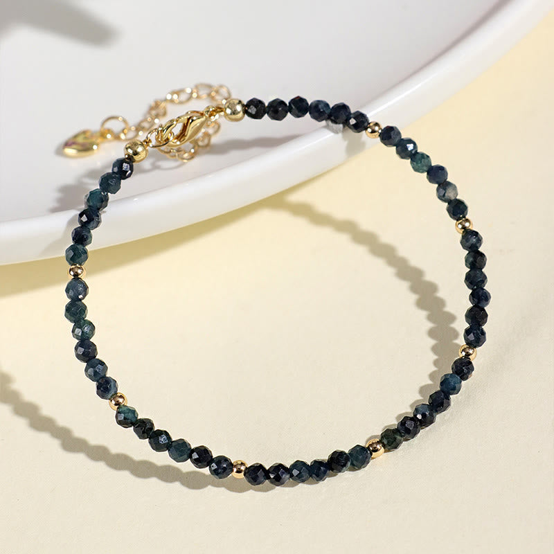 Buddha Stones Armband met indicoliet toermalijn en koperen kralen - image 8