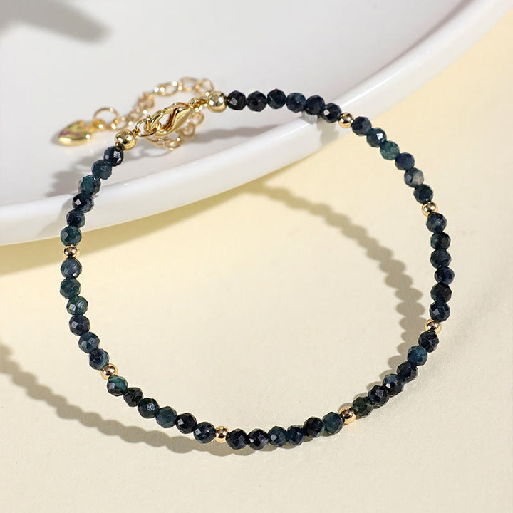 Buddha Stones Armband met indicoliet toermalijn en koperen kralen - image 8