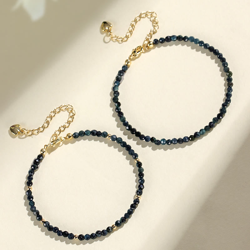 Buddha Stones Armband met indicoliet toermalijn en koperen kralen - image 1