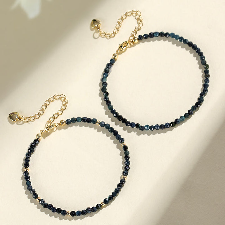 Buddha Stones Armband met indicoliet toermalijn en koperen kralen - image 1