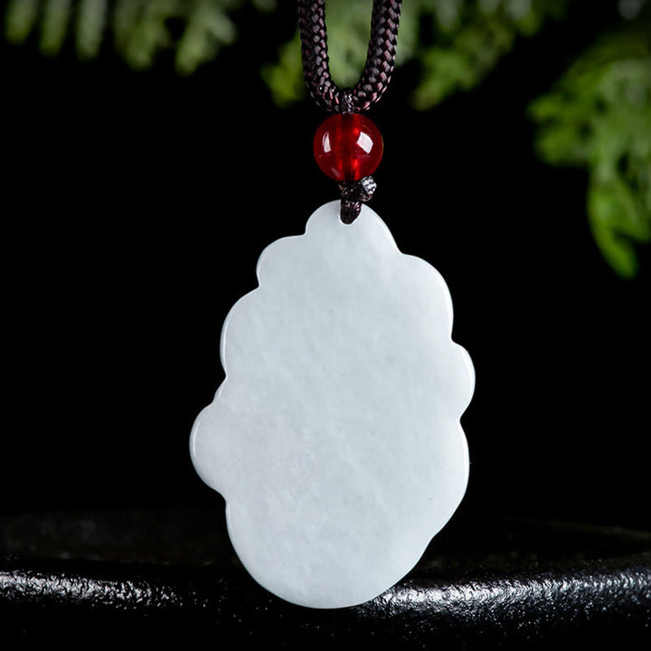 Buddha Stones Ketting van een negenstaartvos van natuurlijke jade - image 3