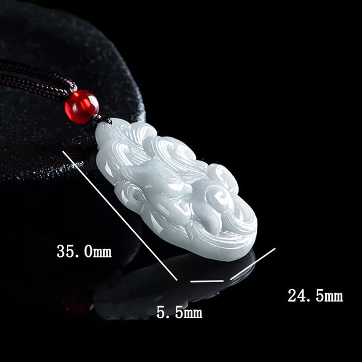 Buddha Stones Ketting van een negenstaartvos van natuurlijke jade - image 7