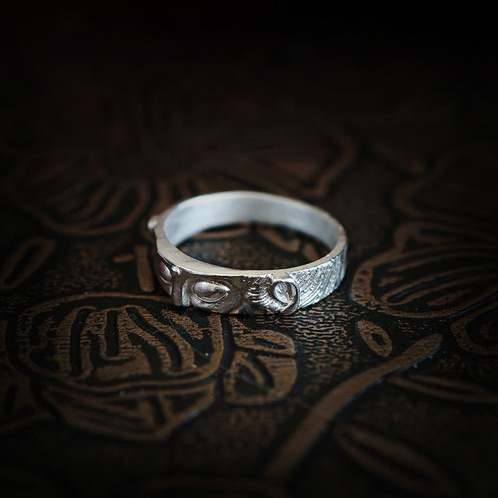Buddha Stones 999 Sterling Zilveren Boeddha Ogen Ring - image 8