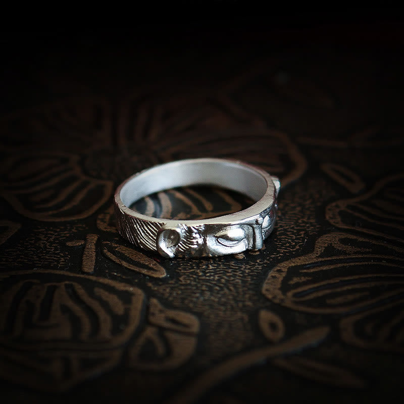 Buddha Stones 999 Sterling Zilveren Boeddha Ogen Ring - image 7