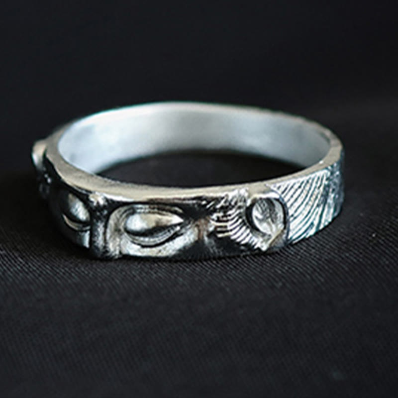 Buddha Stones 999 Sterling Zilveren Boeddha Ogen Ring - image 2