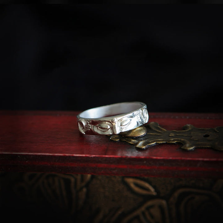 Buddha Stones 999 Sterling Zilveren Boeddha Ogen Ring - image 4