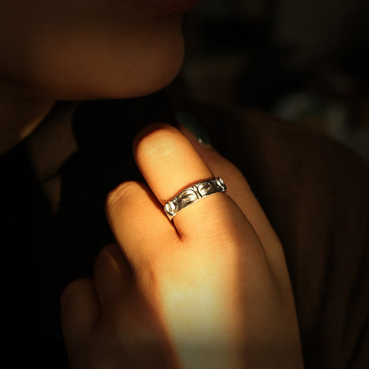 Buddha Stones 999 Sterling Zilveren Boeddha Ogen Ring - image 3