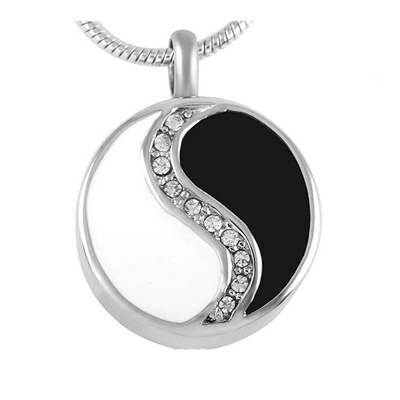 Buddha Stones Yin Yang Harmonie Ketting van titaniumstaal - image 3