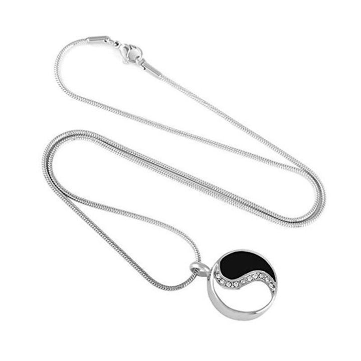 Buddha Stones Yin Yang Harmonie Ketting van titaniumstaal - image 2