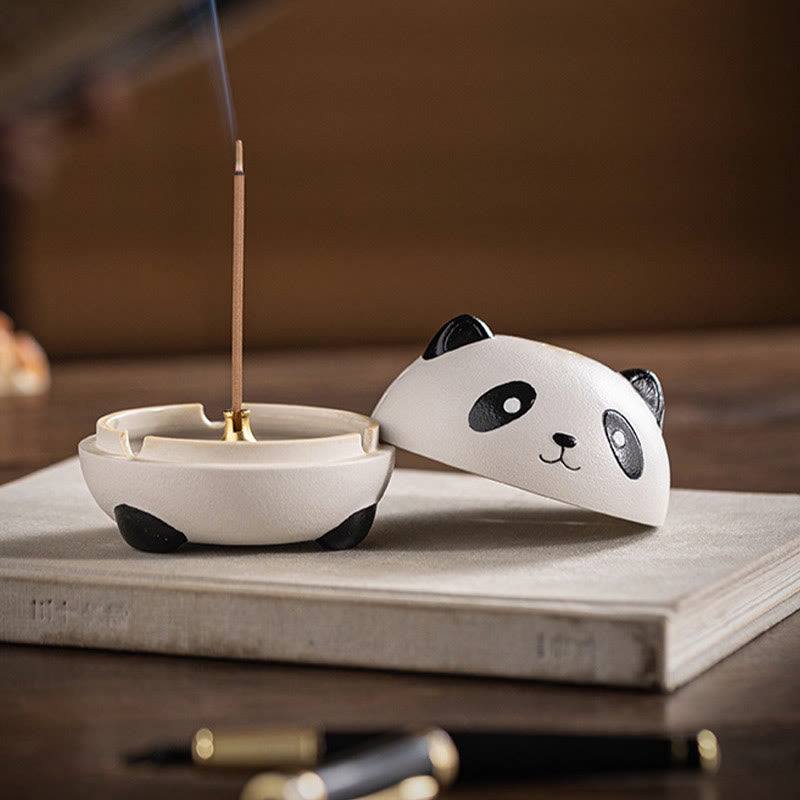 Buddha Stones Schattige panda Wierook van keramiek voor op je bureau - image 12