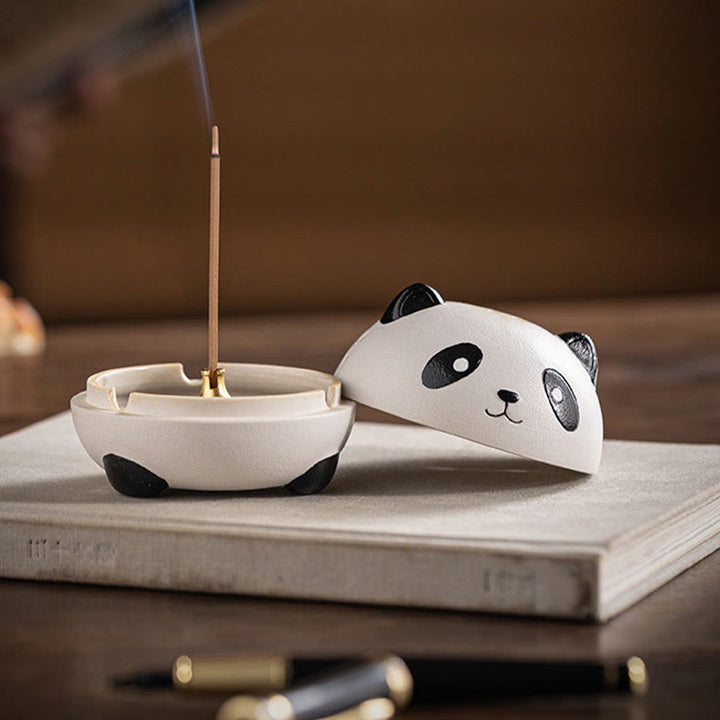 Buddha Stones Schattige panda Wierook van keramiek voor op je bureau - image 12