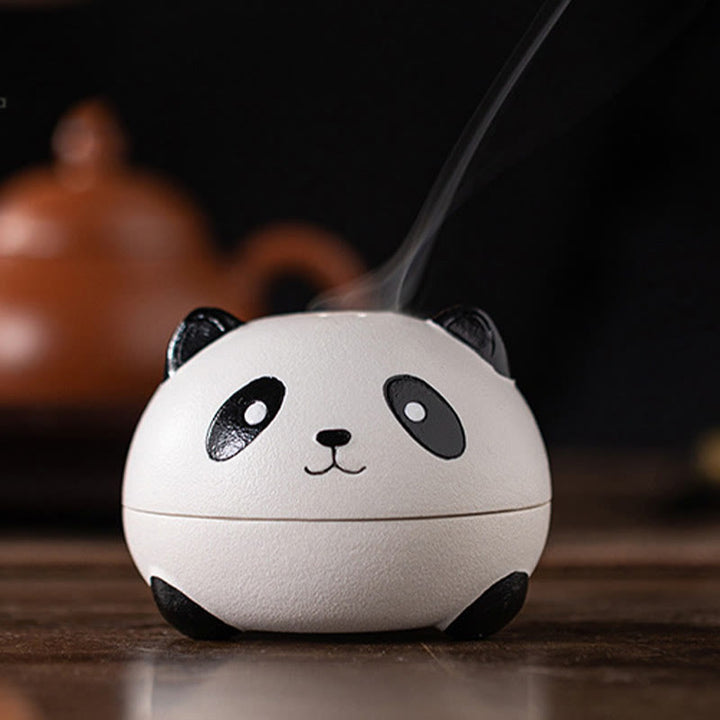 Buddha Stones Schattige panda Wierook van keramiek voor op je bureau - image 9