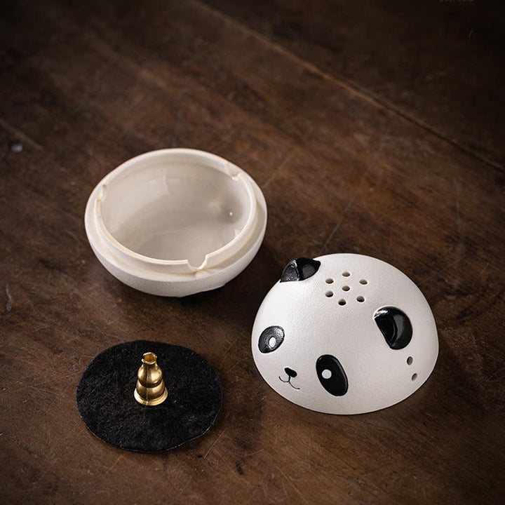 Buddha Stones Schattige panda Wierook van keramiek voor op je bureau - image 14