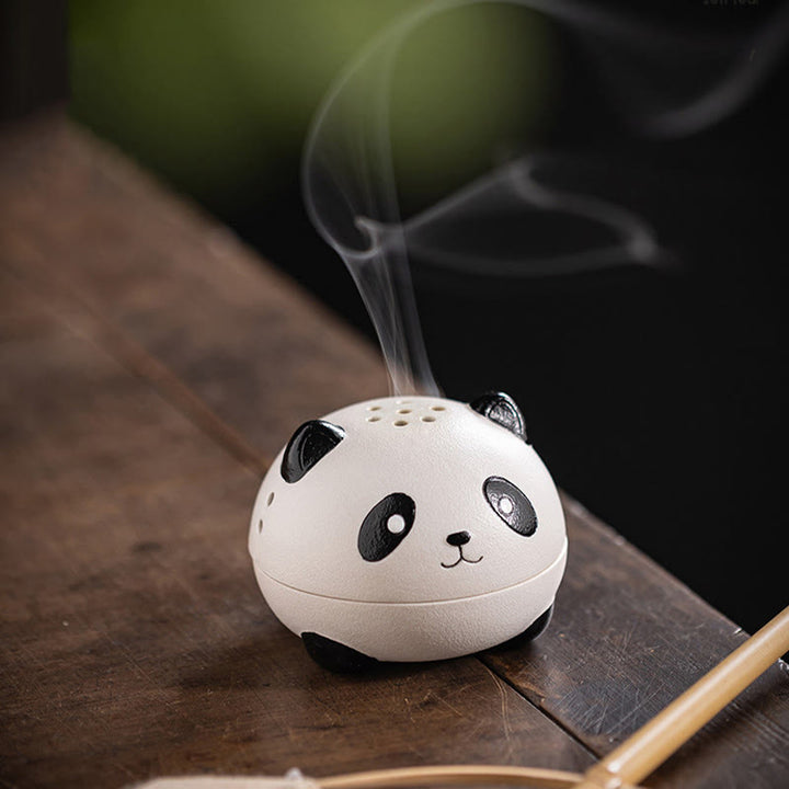 Buddha Stones Schattige panda Wierook van keramiek voor op je bureau - image 5