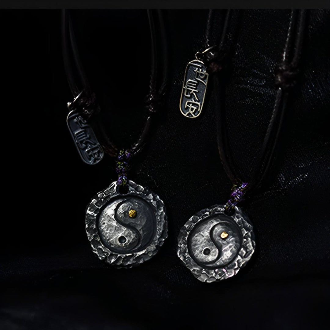 Buddha Stones 999 sterling zilveren Tai Chi Yin Yang ontwerp harmonie Ketting - image 11