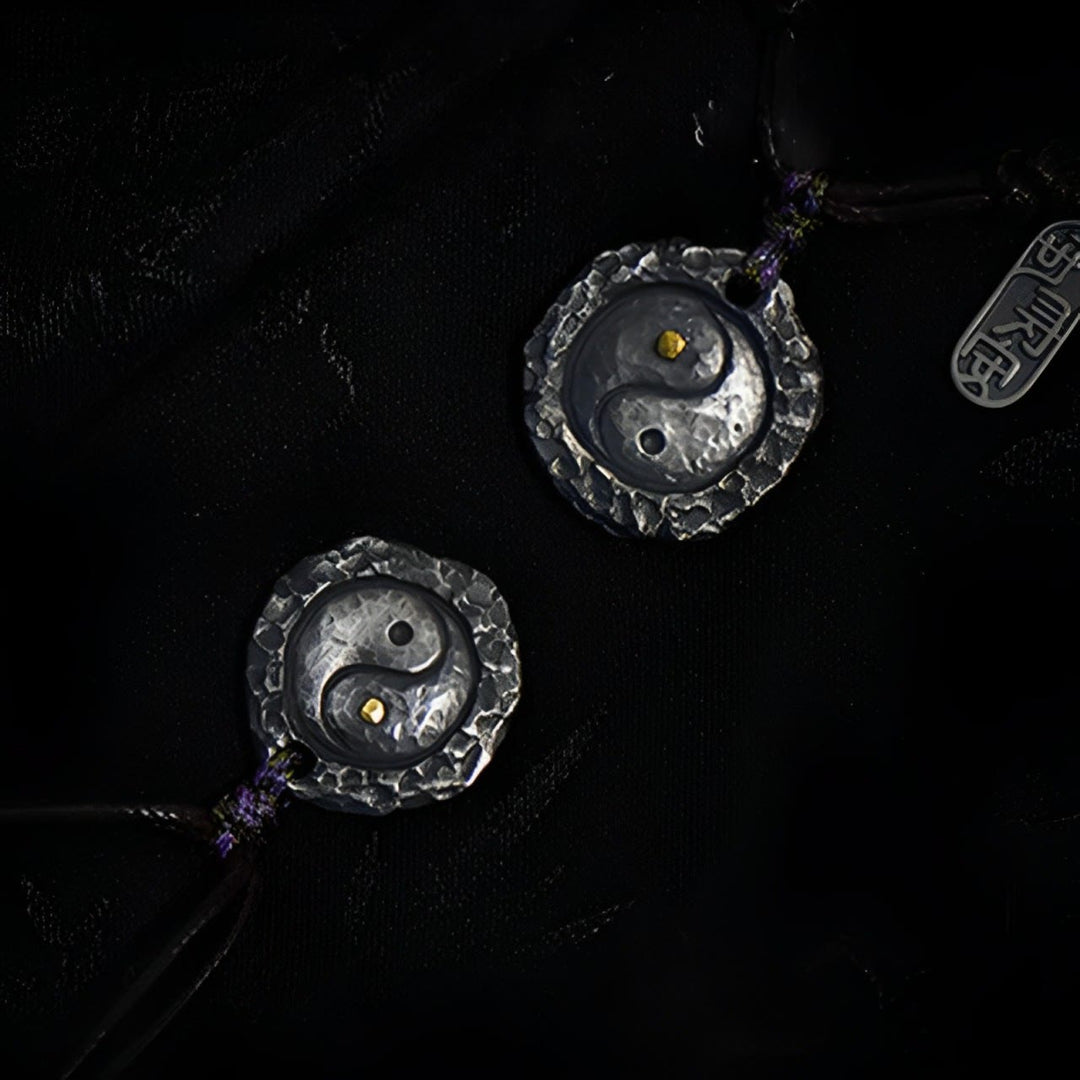 Buddha Stones 999 sterling zilveren Tai Chi Yin Yang ontwerp harmonie Ketting - image 12