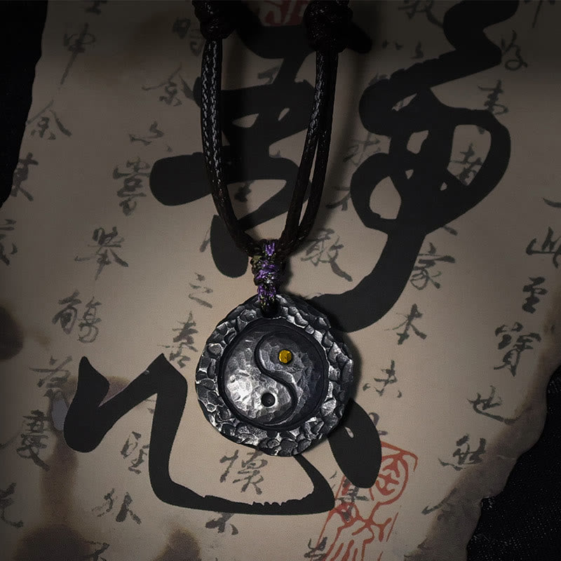 Buddha Stones 999 sterling zilveren Tai Chi Yin Yang ontwerp harmonie Ketting - image 2