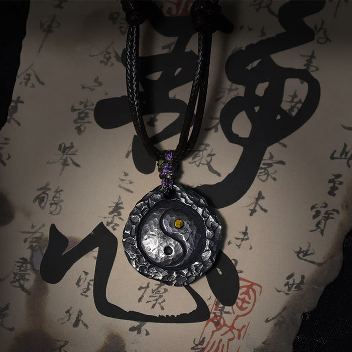 Buddha Stones 999 sterling zilveren Tai Chi Yin Yang ontwerp harmonie Ketting - image 2