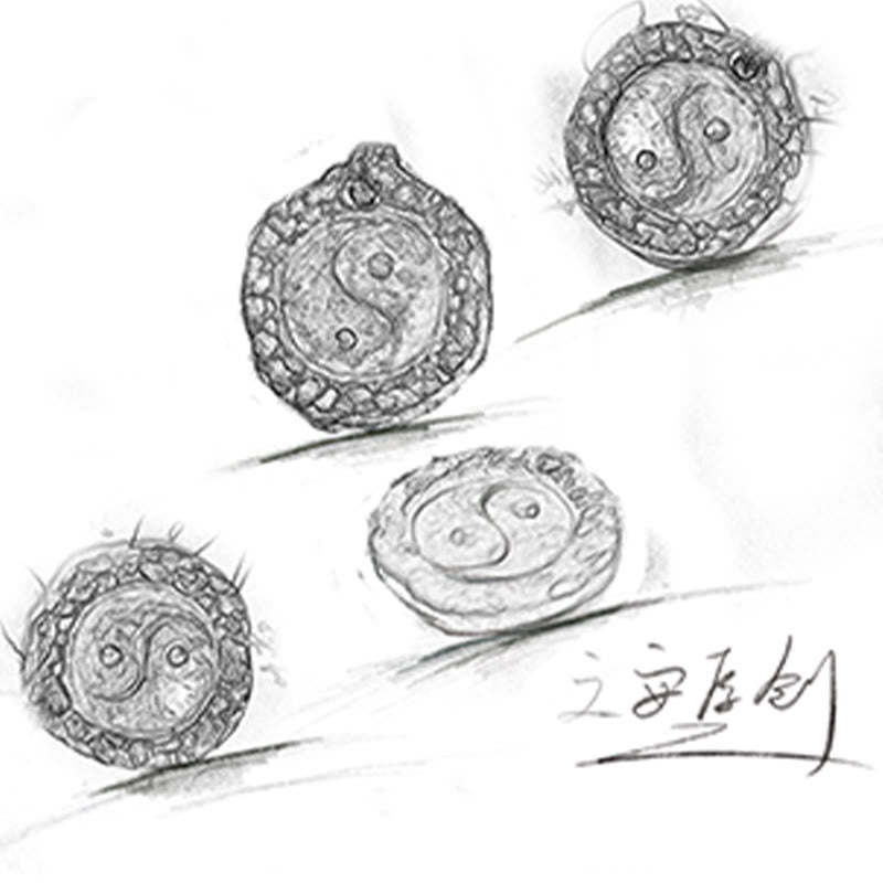 Buddha Stones 999 sterling zilveren Tai Chi Yin Yang ontwerp harmonie Ketting - image 7