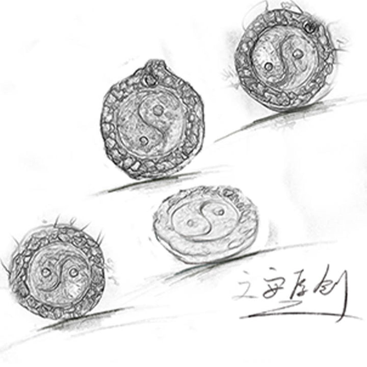 Buddha Stones 999 sterling zilveren Tai Chi Yin Yang ontwerp harmonie Ketting - image 7