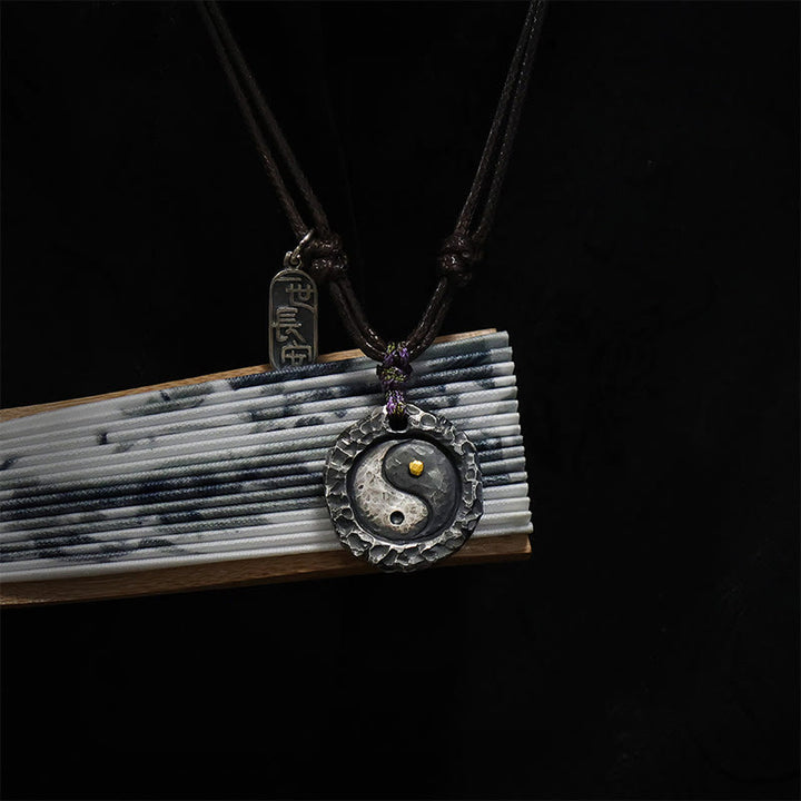 Buddha Stones 999 sterling zilveren Tai Chi Yin Yang ontwerp harmonie Ketting - image 8