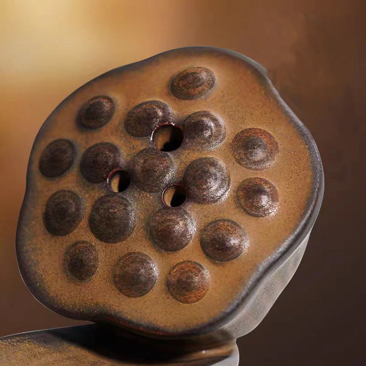 Buddha Stones Lotuspeul Zen Healing Bruine Keramische Wierook Decoratie - image 12