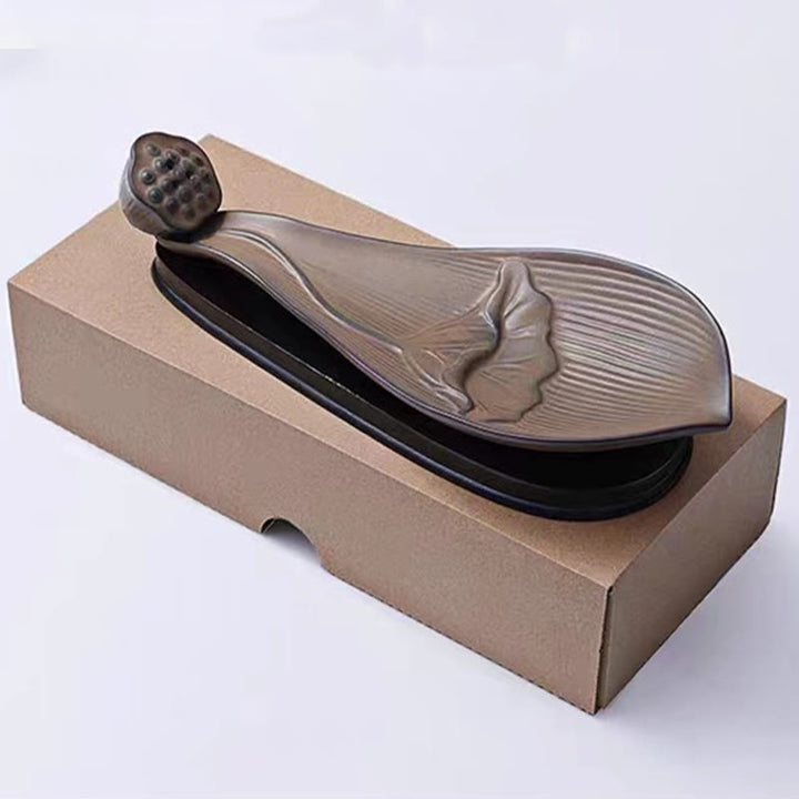 Buddha Stones Lotuspeul Zen Healing Bruine Keramische Wierook Decoratie - image 10