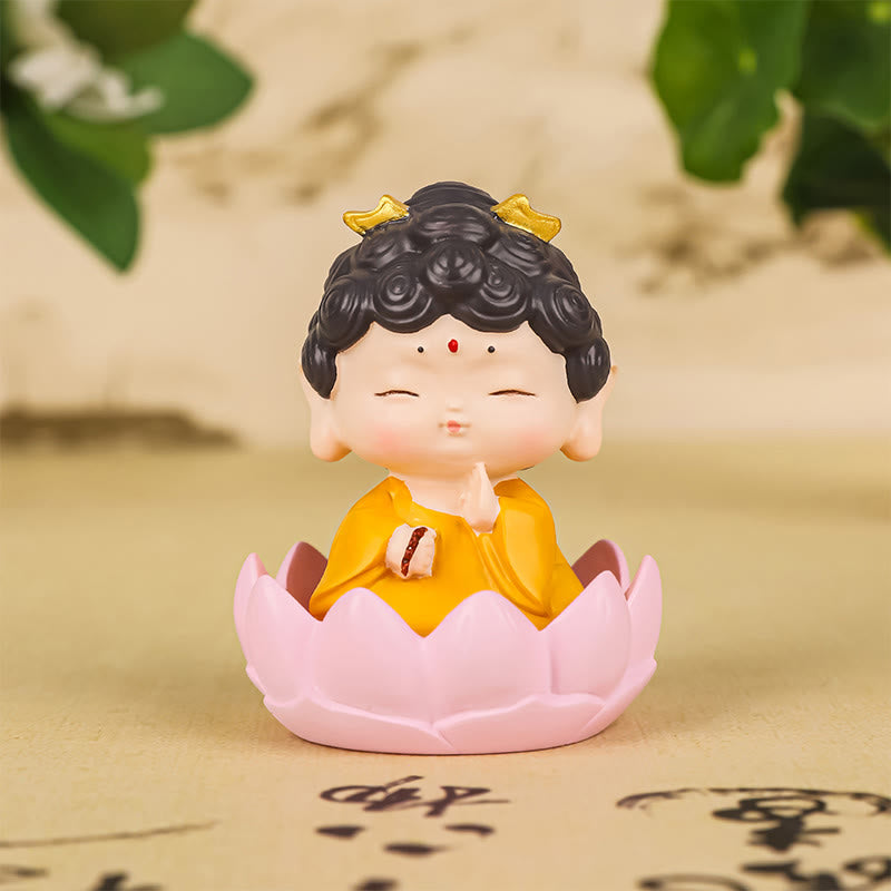 Buddha Stones Meditatie Lotus Amitabha Boeddha Harsbeeld Mededogen Huisdecoratie - Amitabha 4,1*4,1*5,3 cm - image 1