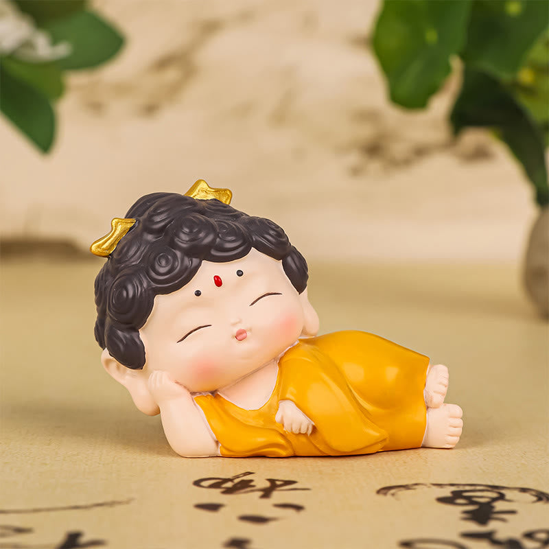 Buddha Stones Meditatie Lotus Amitabha Boeddha Harsbeeld Mededogen Huisdecoratie - Slapende Boeddha 5,9*3,6*4,1 cm - image 13