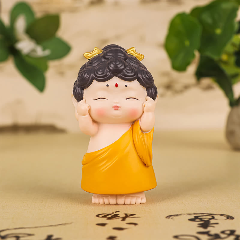 Buddha Stones Meditatie Lotus Amitabha Boeddha Harsbeeld Mededogen Huisdecoratie - Staande Boeddha 3,6*3,1*6,4 cm - image 15