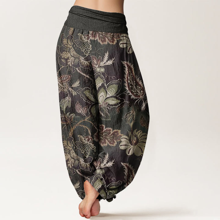 Buddha Stones Casual katoenen harembroek met bloemenprint en elastische Taille voor dames - image 2