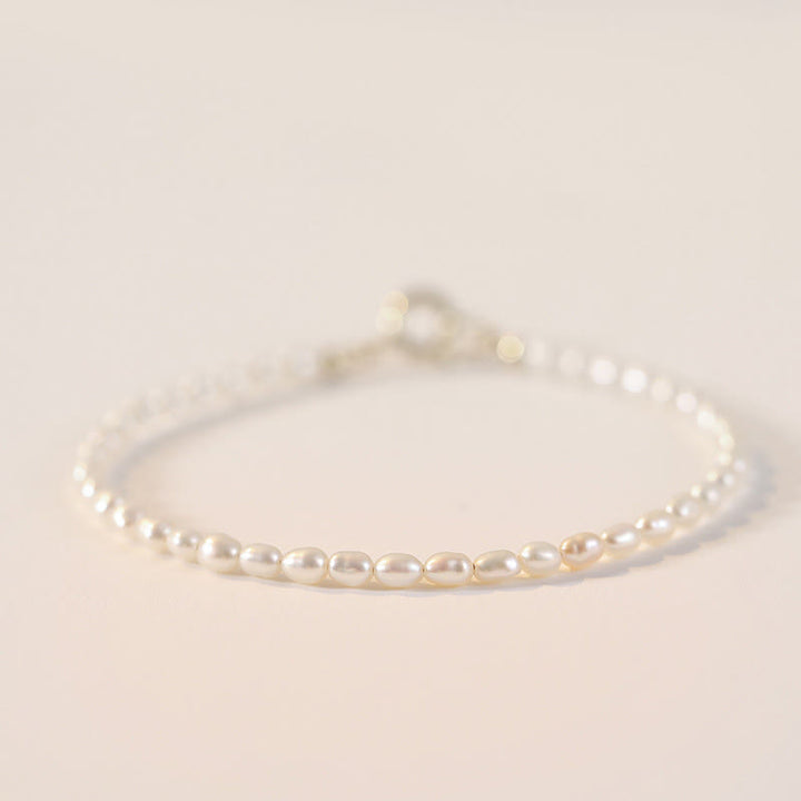 Buddha Stones 2 mm natuurlijke parel ultradunne kralen 14k verguld koperen Armband - image 2